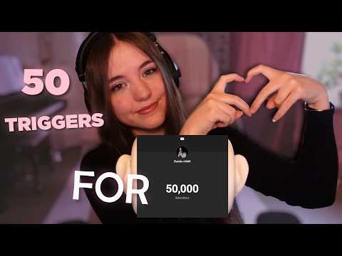 ASMR 💖 Top 50 Triggers 💖 50K SUBSCRIBERS SPECIAL 💖 1 HOUR 💖 NO ADS