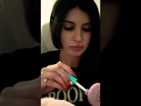 ASMR Lip Product Try On #asmr #gumchewing #lipgloss #mouthsounds