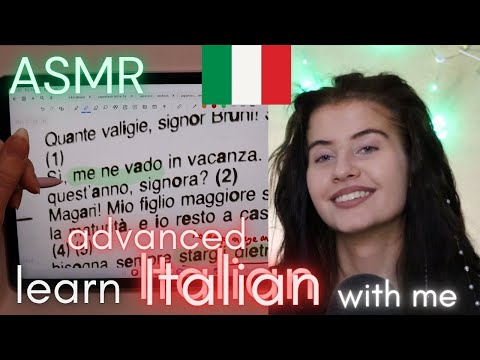 ASMR learn intermediate ITALIAN with me (soft spoken) & fall asleep at the same time 💚