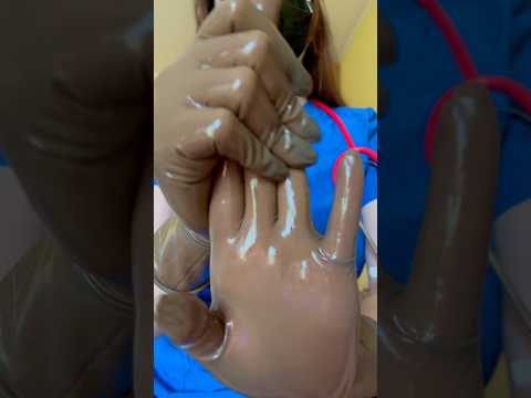 oiling the gloves keep things safe… #nurse #latexgloves #gloves #medicalexam