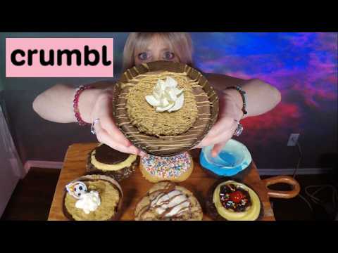 ASMR Crumbl Cookie Taste Test | Dubai Cheesecake, Dot Cake Cookie, Hot Fudge Sundae, Blue Raspberry