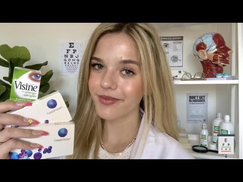 ASMR Eye Doctor Roleplay 👁️‍🗨️ (eye exam, follow the light, etc) 👓