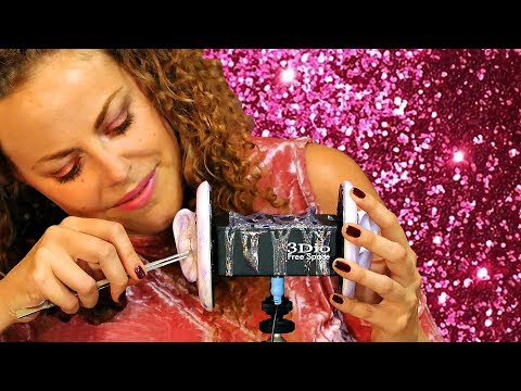 ASMR Ear Cleaning Glitter Glue With Brushing & Ear Massage – 3Dio Binaural Microphone