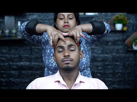 Blissful Indian Head Massage Compilation: Lady Barber's Soothing Touch ASMR |Oily Head Massage ASMR
