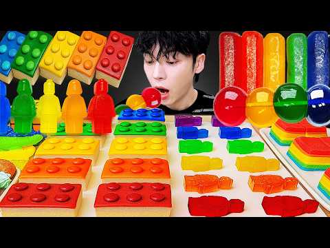 ASMR MUKBANG | 요리 모음 13# 갤럭시 꿀젤리 레인보우 디저트 아이스크림 먹방 & 레시피 DESSERT GALAXY HONEY JELLY CANDY