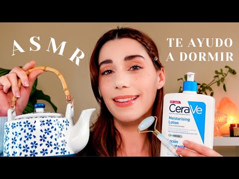 ASMR Amiga te Cuida para Dormir ☁️ (Masaje capilar, Skincare, te Peino...) 💤 Roleplay en Español