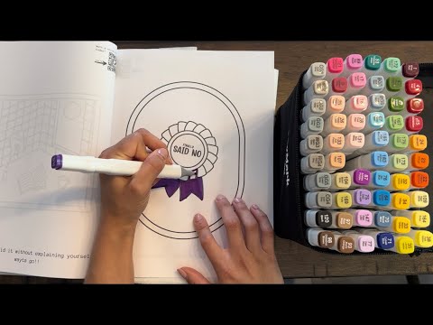 ASMR Color with Me! Relaxing Page Turning & Coloring Sounds (No Talking)