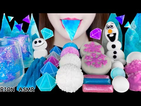 【ASMR】FROZEN THEMED DESSERTS*KOHAKUTO,OREO,JELLY*RAMUNE*MUKBANG 먹방 食べる音 EATING SOUNDS NO TALKING