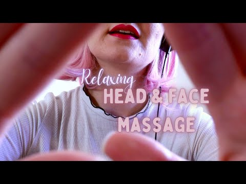 ASMR Head and Face Massage 💭 (face touching, hand movements)