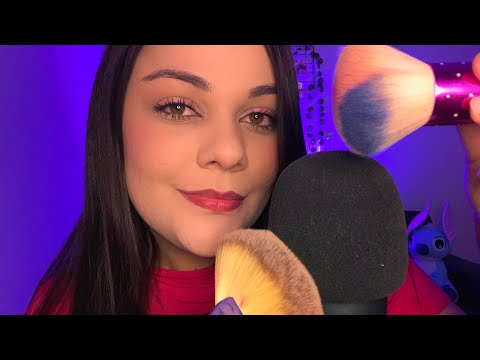 ASMR: Microphone Brushing | Pincéis no Mic e Sons de Boca 🖌