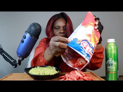 Inaudible Flamin' Hot Ruffles Chips ASMR Eating Sounds