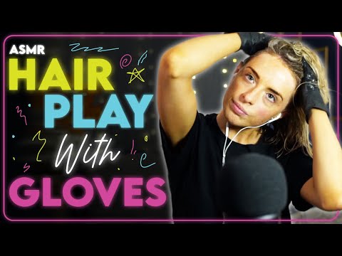 [ASMR]  Hair rubbing | scalp massage latex gloves | head massage with gloves !!!