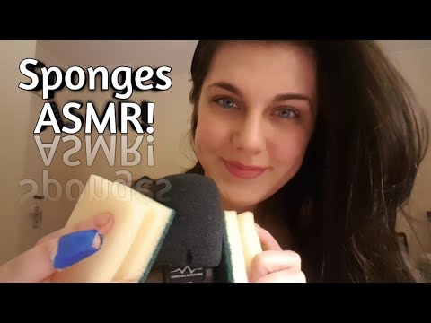 ASMR || Sponge sounds | Scratching | Squeezing | Water sounds ||