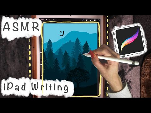 ASMR - Teaching you how to paint in Procreate - iPad Writing Sounds - Pure Whispering