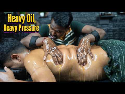ASMR Intense Heavy Oil Back Body Massage For Muscle Tension & Extreme Stress Relief