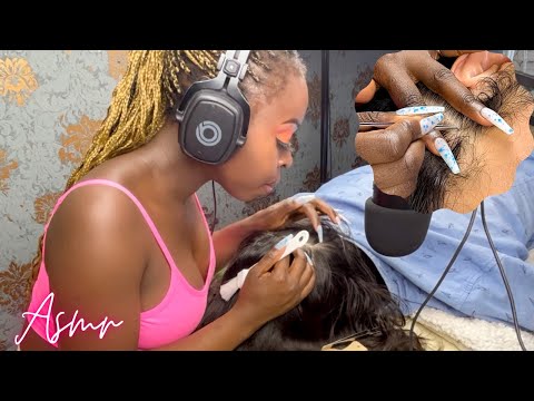 ASMR | SLEEEP SESSION Nitpicking thru his hair 😮‍💨 | parting | brushing | picking.