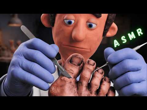 ASMR Examen de PATAS, limpieza + extracción... (roleplay médico)