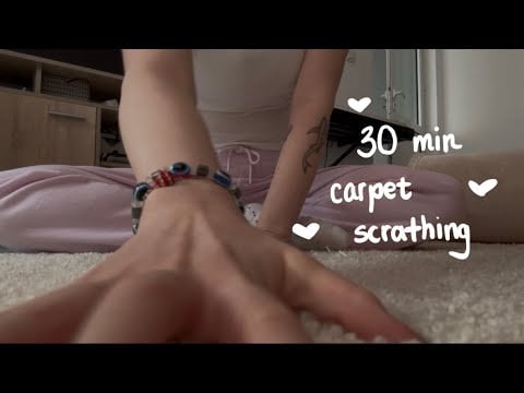 ASMR 30 min extremely visual carpet scratching 🐈 | no talking