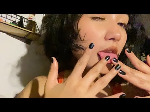 asmr spit painting + lens licking ^0^
