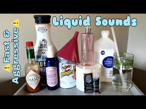 ASMR- Fast and Aggressive Liquid Sounds (No Talking) Part 2