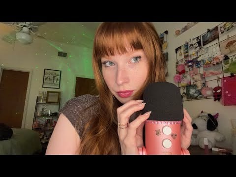 ASMR ☆ Mic Scratching w/ Mouth Sounds & Whisper Rambles