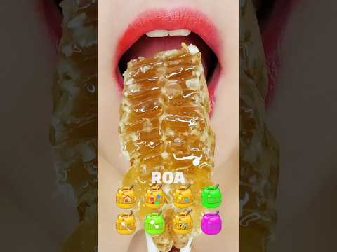 big honeycomb eating sounds🍯 벌집꿀 먹는 소리😋