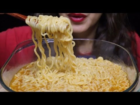 ASMR SOUPY NONGSHIM KIMCHI RAMEN NOODLES MUKBANG #asmr #mukbang #youtube #noodles #ramen #nongshim