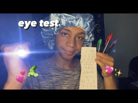 ASMR - Close up eye test (Kara)