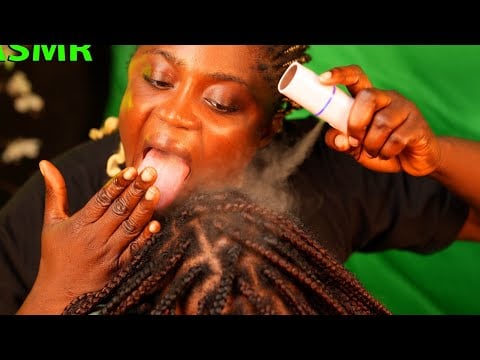 ASMR✨NO GUM SENSUAL FAKE SPIT PAINTING ON CORNROW, DEEP TOOTH BRUSH SCALP SCRATCHING FOR DEEP SLEEP