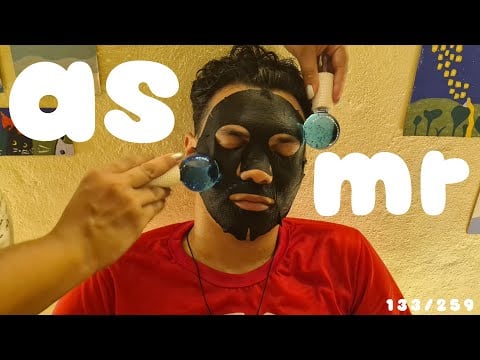 ASMR APLICADO | SKINCARE NO MEU NOIVO 💖😍