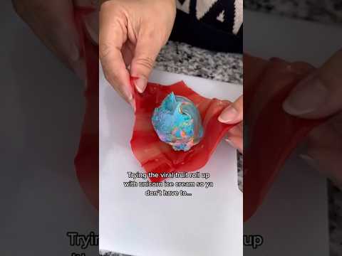 VIRAL FRUIT ROLL UP ICE CREAM #shorts #viral #mukbang