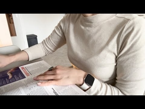 ASMR morning coffee with Page Turning, Squeezing, Flipping, Gripping