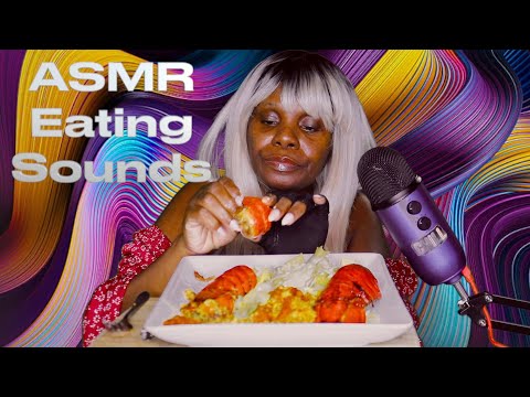 Spicy Buttery Lobster Dinner ASMR Eating Sounds