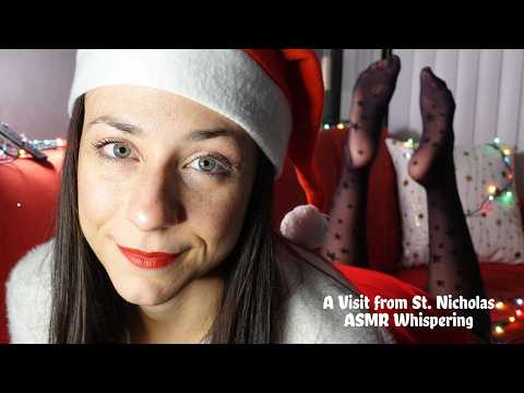 ASMR Whispered Christmas Poem - Festive reading in Pantyhose (The Pose)