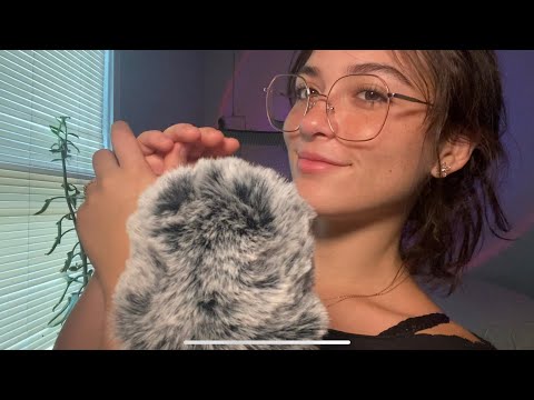 ASMR | hand sounds, mic scratching, and word repetition