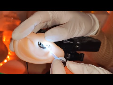 Examining and Deep Cleaning Your Ears ASMR - Ears on the TASCAM for Tingles (No Talking, Gloves)