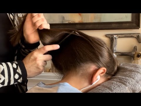 ASMR | Scalp, Nape & Hairline Attention (No Talking, Brushing, Parting, Real Person ASMR)