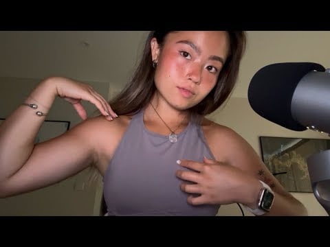 ASMR fabric scratching & mouth sounds TINGLY