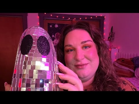 ASMR Mouth Sounds & Tapping On My Disco Ghost 👻🪩