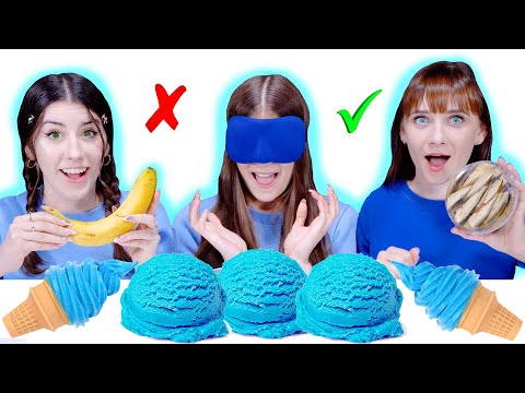 ASMR BLUE ICE CREAM CHALLENGE | EATING SOUNDS LILIBU