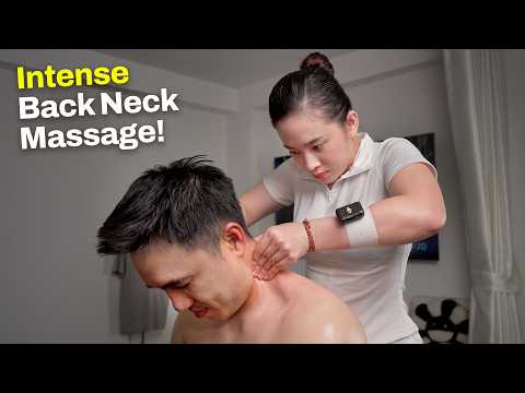 ASMR 🔥 She Gave Me the Most INTENSE Back & Neck Massage!