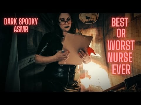 ASMR  RUDE OR LOVING ? GOTH  NURSE THE ONLY CREEPY CRANIAL EXAM  YOU WILL EVERY NEED