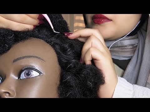 ASMR 📘 The Girl Behind You Plucks Your Gray Hairs One by One
