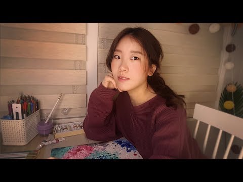 ASMR ｜마음안정 페인팅 (조곤조곤, 브러쉬 사운드, 시각적 팅글)｜Visiual Triggers & Soft spoken