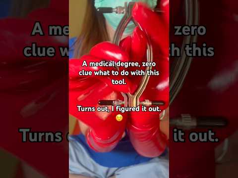 Finally i figured it out how to use this new tool #latex #gloves #nurse #medicalexam