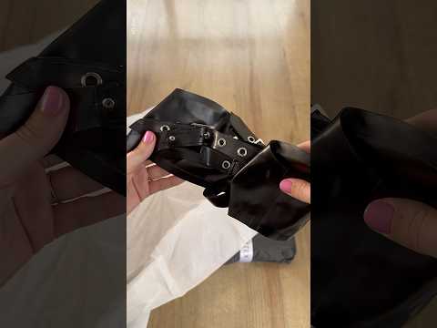 Unbox & Try-on my NEW Latex Harness with me!🖤✨ love it so much #latex #unboxing #tryon #asmr