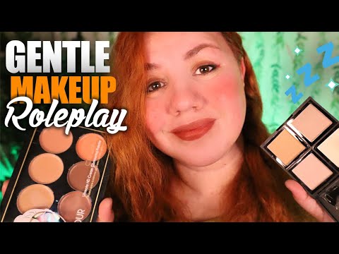 ASMR Doing your Makeup Gently to SLEEP Roleplay