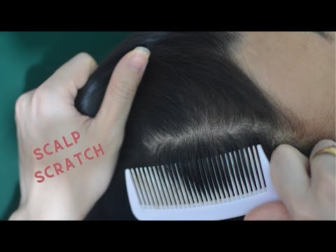 ASMR Hair Parting With Comb, Scalp Scratch No Talking, Hair Parting For Stress Relief
