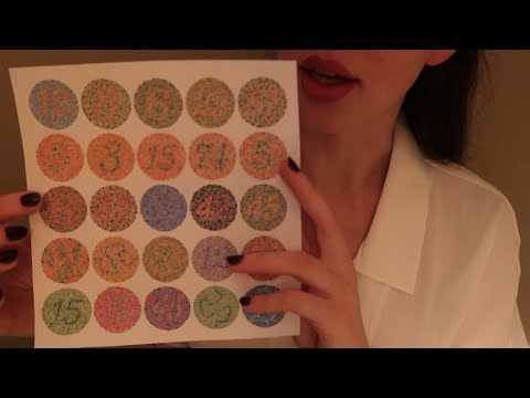 ASMR Eye Exam Roleplay with Color Blindness Test - Soft Spoken