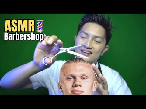 ASMR💈Barbershop for Soccer Player Manchester City